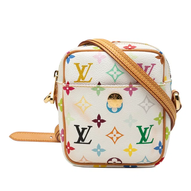 White Louis Vuitton Monogram Multicolore Rift Crossbody Bag in White Canvas from Designer Revival