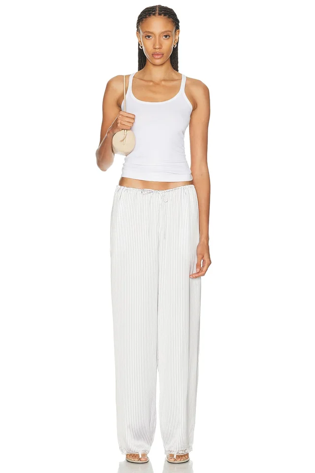 SKIMS Woven Shine Sleep Lace Pant in Metallic, photo 2 of 2 from FWRD