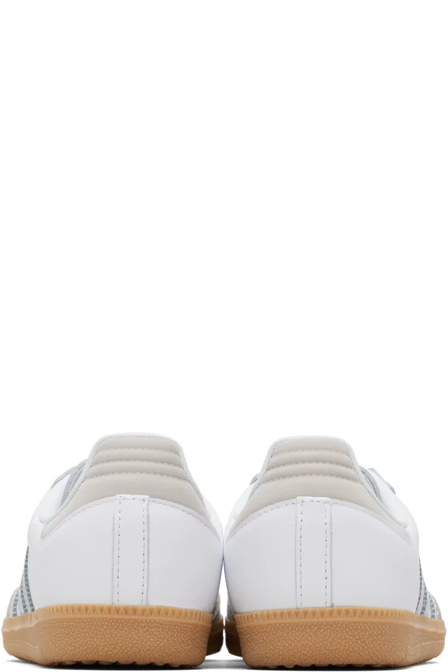 adidas Originals White & Silver Samba OG Sneakers, photo 2 of 5 from SSENSE