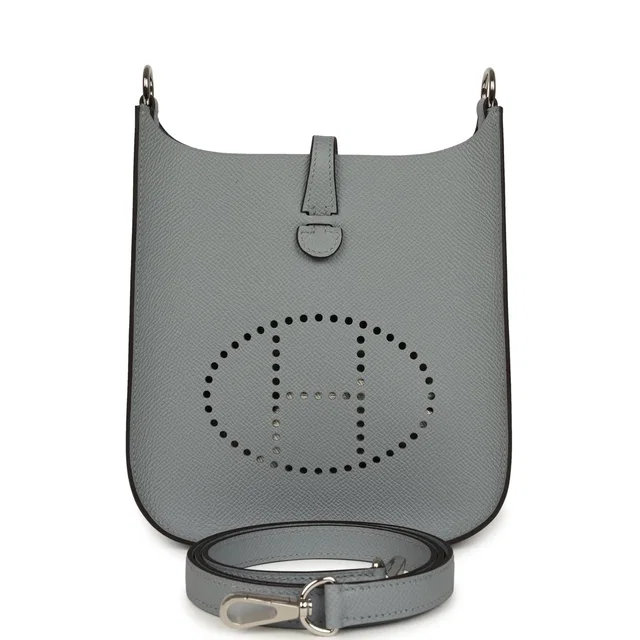 Hermès Evelyne Sellier TPM Gris Pantin Epsom Palladium Hardware in Grey Epsom leather from Madison Avenue Couture