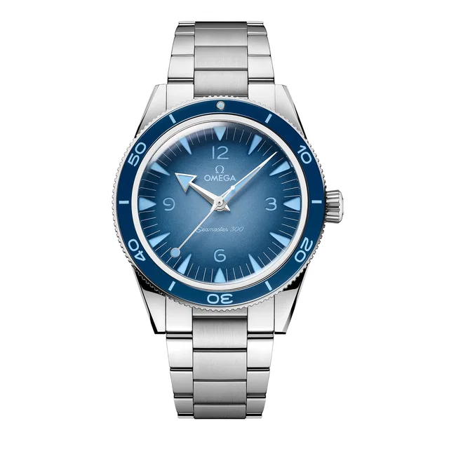 Omega Seamaster 300 Co-Axial Master Chronometer 41mm Summer Blue in blue Ceramic from WatchesOfSwitzerland