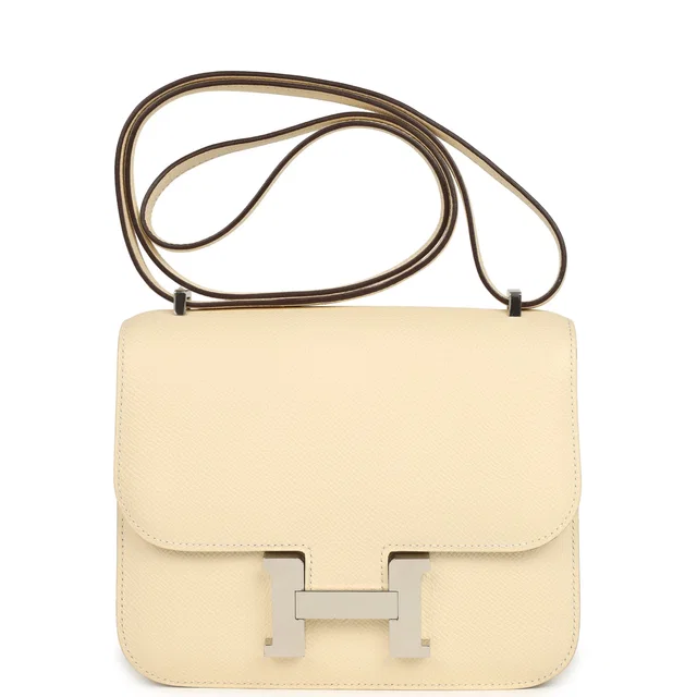 Hermès Constance 18 Nata Epsom Palladium Hardware in Epsom leather from Madison Avenue Couture