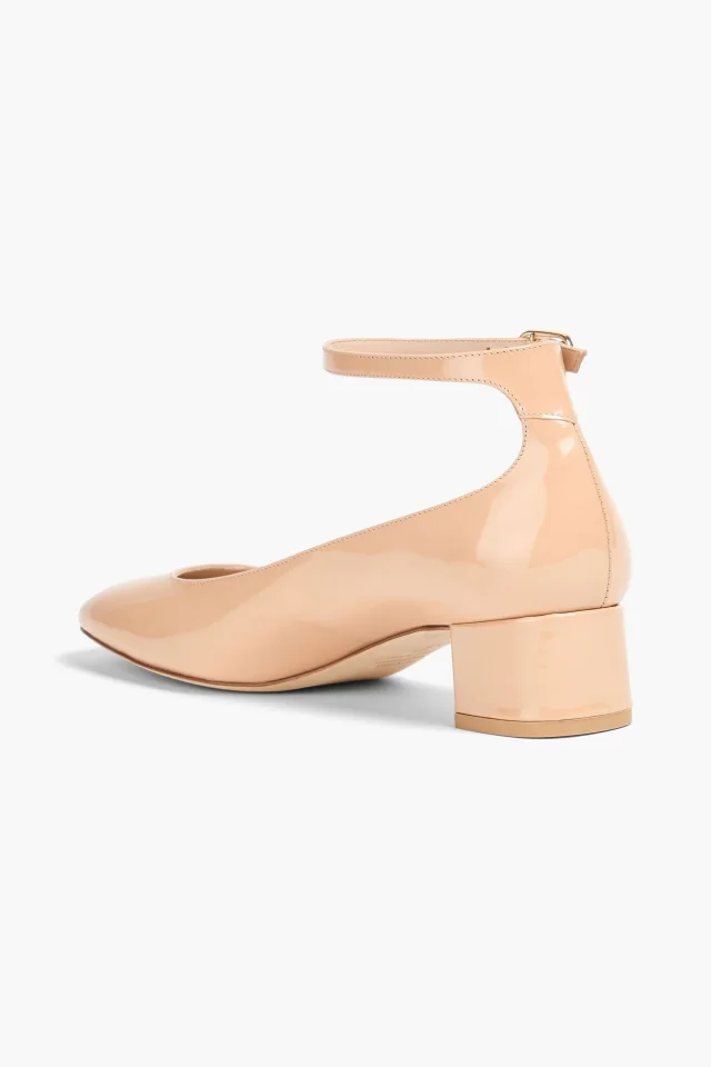 Stuart Weitzman Jane patent-leather pumps in Beige, photo 3 of 4 from THE OUTNET