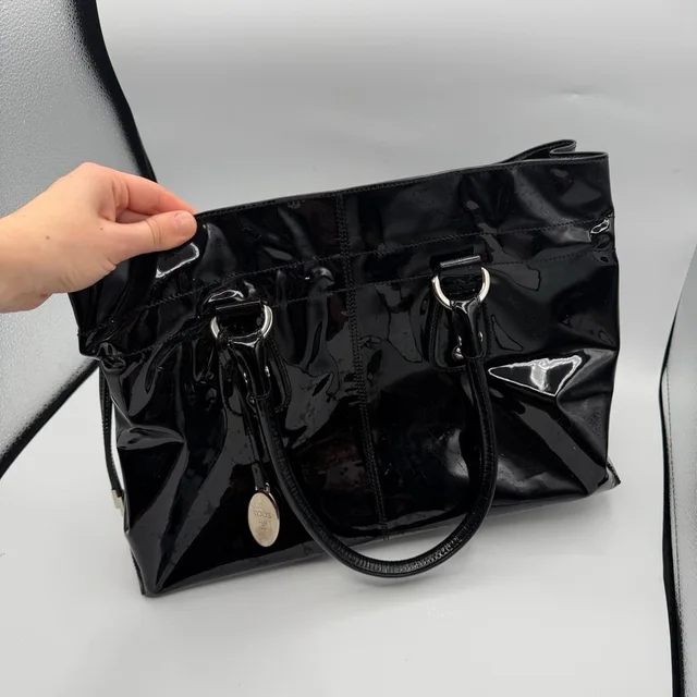 Tod's Patent Leather Tote in black Patent leather from Poshmark