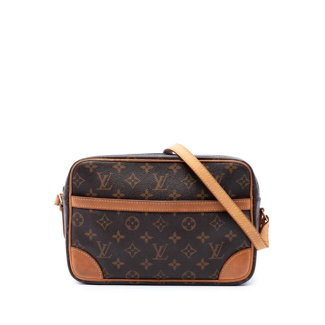 Brown Louis Vuitton Monogram Trocadero 27 Crossbody Bag in Brown Coated canvas from Designer Revival, photo 1 of 1