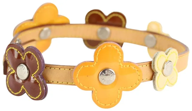 Louis Vuitton Multicolor Vernis Fleur x Vachetta Leather Belt Strap Bracelet in Multicolor Leather from Bagriculture