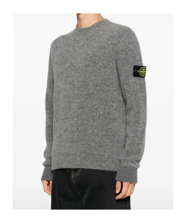 Stone Island Badge Crewneck Knitted Sweater, photo 4 of 6 from SENSER