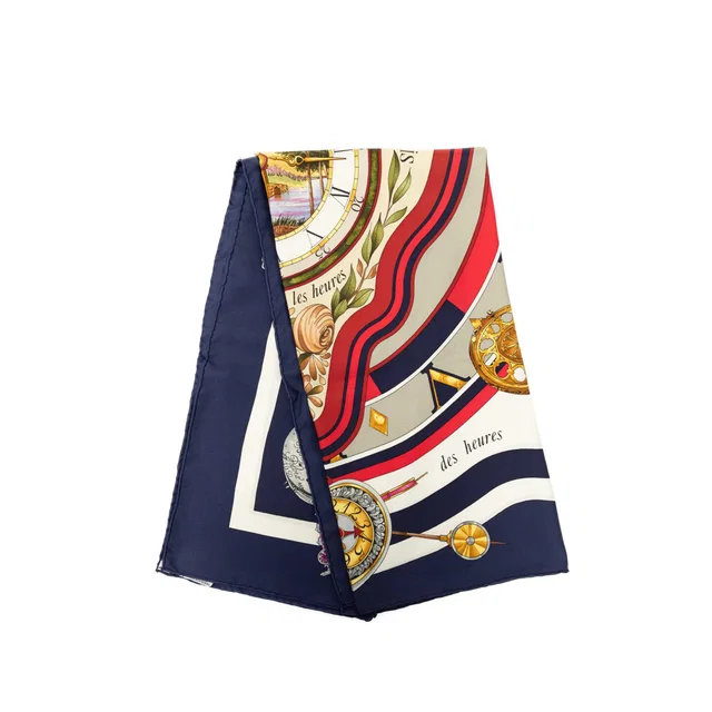 Multi Hermès Parmi Les Fleurs Je Compte Les Heures Silk Scarf 90 Scarves in Silk from Designer Revival