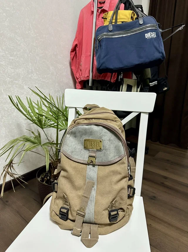 Diesel Vintage Bag Metal Logo Military Fit in Brown in brown|red from Grailed