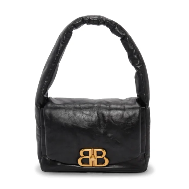 Balenciaga Soft Calf Small Monaco Sling Bag in Black from Blue Spinach