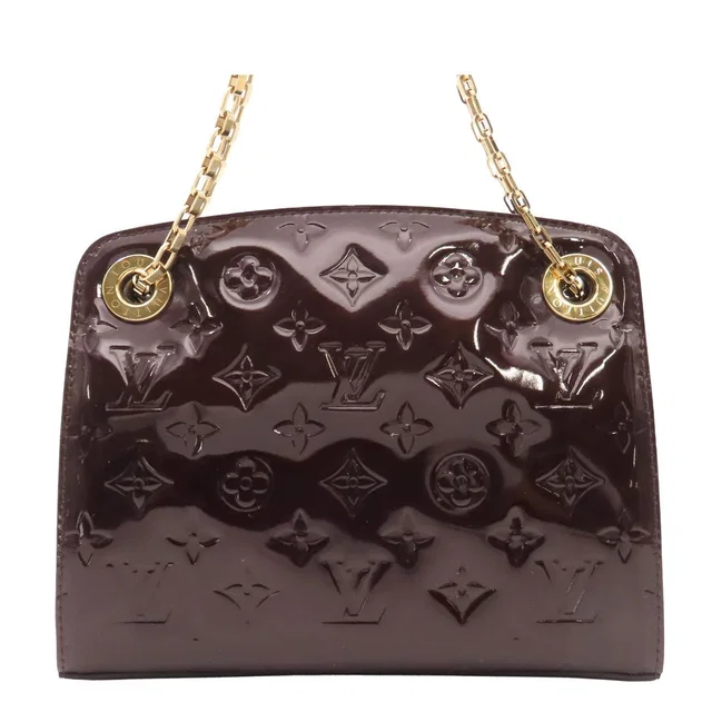 Louis Vuitton Virginia PM Chain Shoulder Bag Dark Purple Monogram Vernis in Purple from The Reluxe
