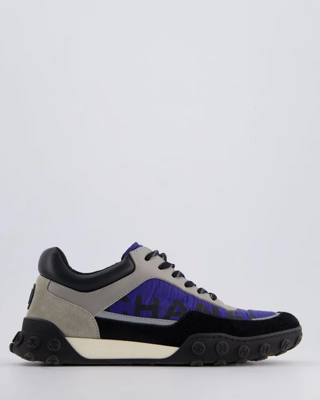 Chanel Black and Blue Nylon Trainers Size EU 38 in Black Nylon from Sellier