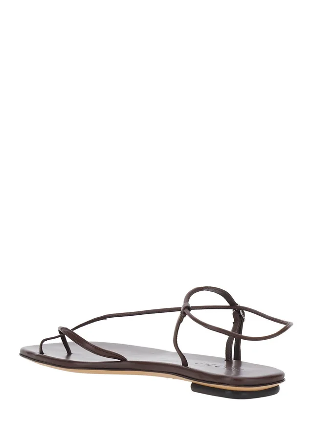 SOEUR Brown Leather Sandals with Logo Imprinted on Insole for Women in Brown 100% Cow, photo 6 of 8 from Gaudenzi Boutique
