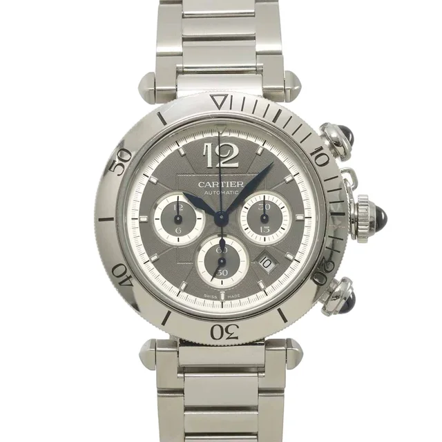 Pasha de Cartier Chronograph Watch Date Gray Automatic in Grey from The Reluxe