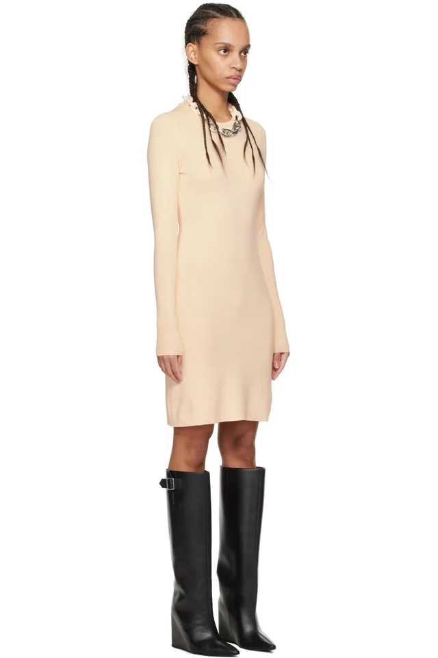 Rabanne Off-White Knitted Minidress, photo 2 of 4 from SSENSE
