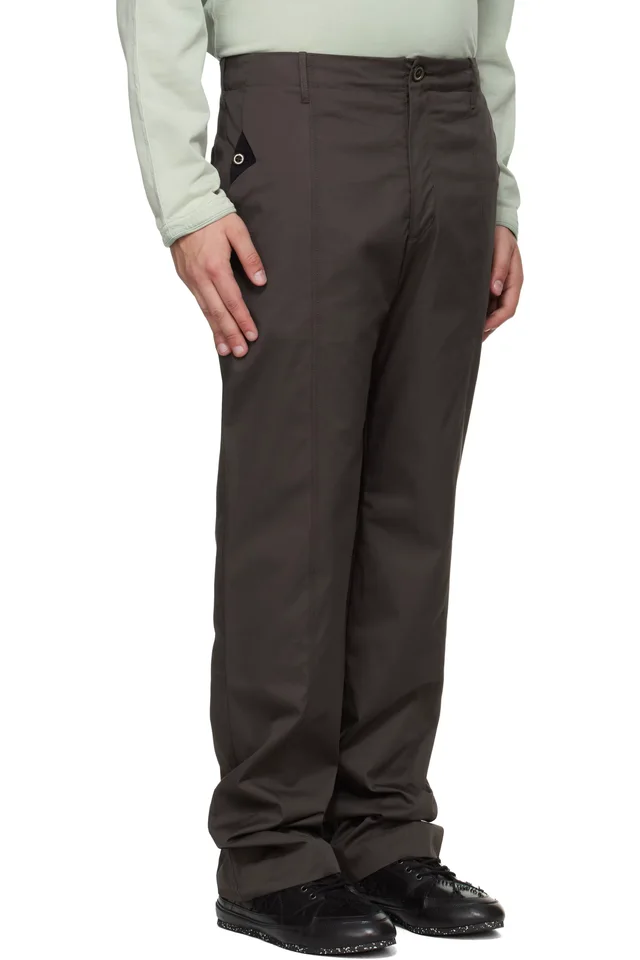 Kiko Kostadinov Brown Veca Uniform Trousers, photo 2 of 2 from SSENSE