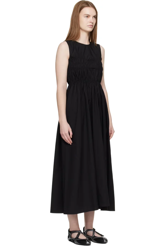 Cecilie Bahnsen Black CBchristy Midi Dress, photo 2 of 4 from SSENSE