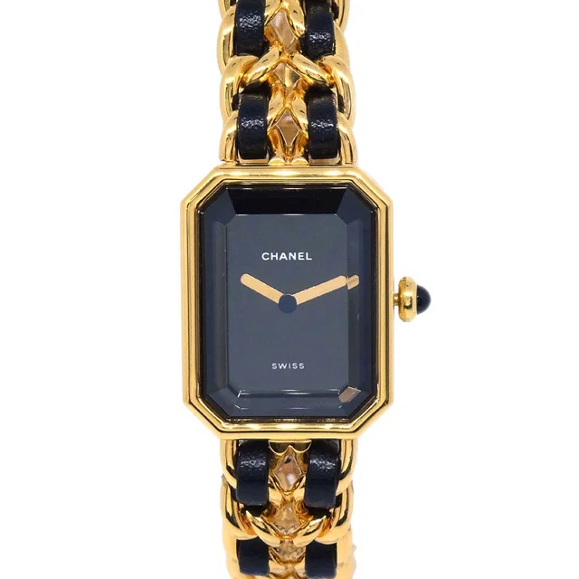 Chanel Premiere Watch Gold #XL in Gold Leather from AMORE Vintage Tokyo