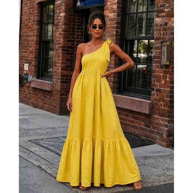 Zimmermann Canary Yellow One-Shoulder Maxi Dress in yellow from Poshmark
