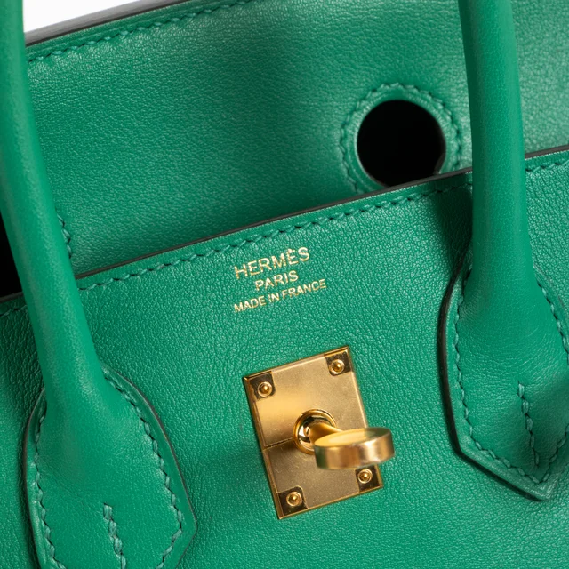 Hermès Birkin 25 Vert Vertigo Swift GHW in Green Swift leather from Labellov, photo 12 of 13