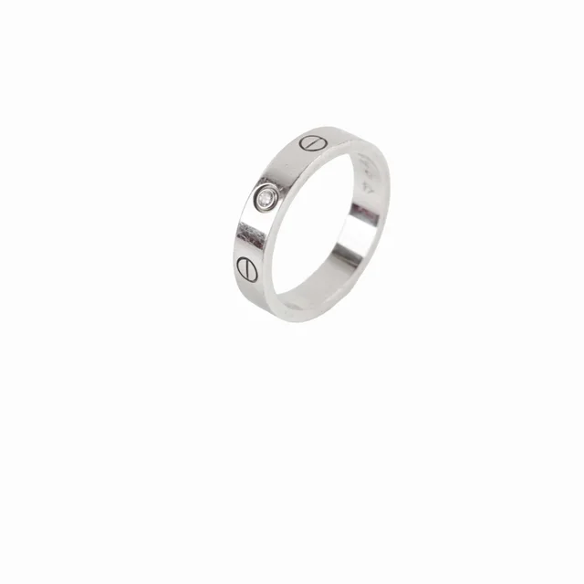 Cartier Love One Diamond SM Model White Gold Size 54 in White from The Purse Affair