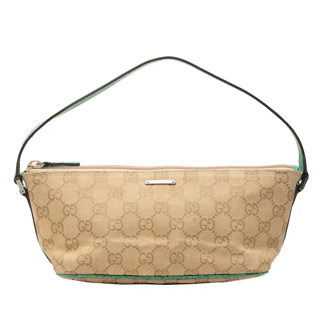 Beige Gucci GG Canvas Boat Shoulder Bag in Beige Canvas from Designer Revival