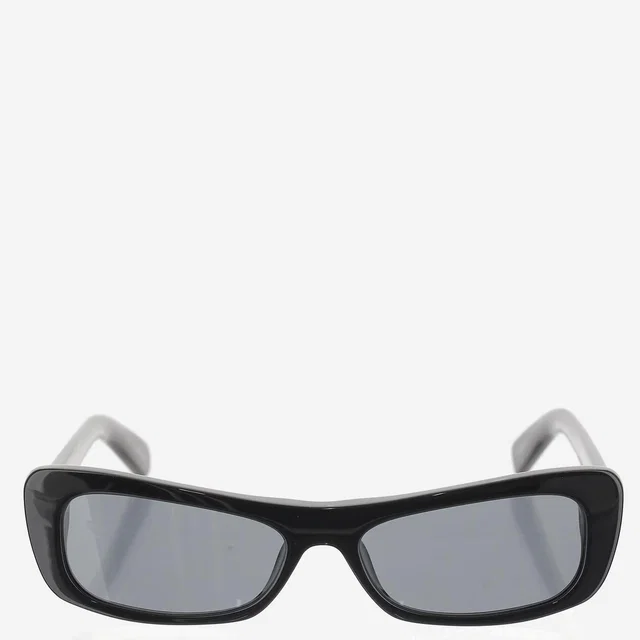 Jacquemus Jac55c1sun Logo-Detailed Rectangle Nylon Sunglasses — Black in Black Nylon from HEWI