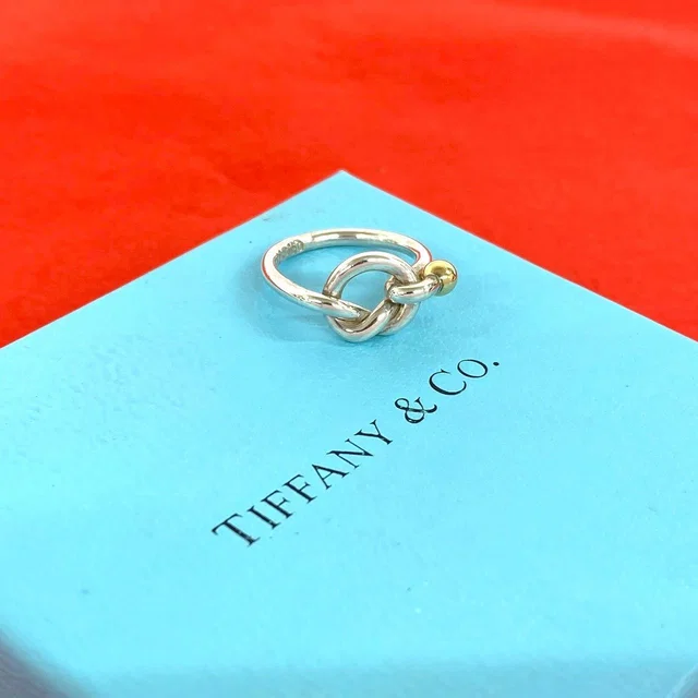 Tiffany & Co. Vintage Love Knot Ring 925 Sterling Silver Gold in Gold from The Reluxe