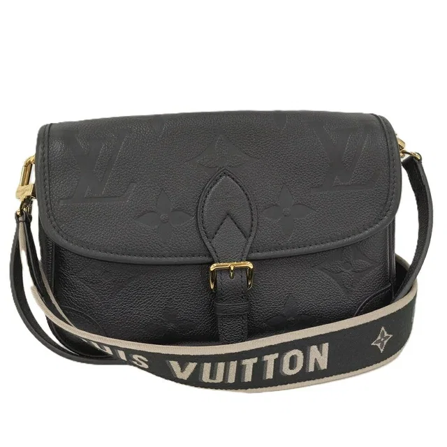 Louis Vuitton Diane Monogram Empreinte Noir Shoulder Bag in Black Leather from The Reluxe