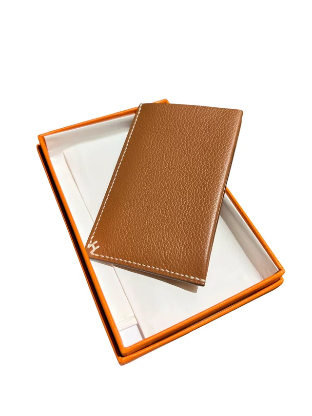 Hermès H Sellier Gold Evercolor Card Holder in Gold from Luxury Promise