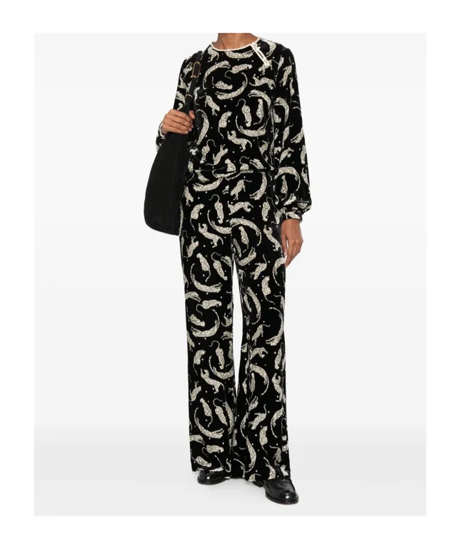 Forte Forte leopard-print velvet-effect trousers, photo 2 of 5 from SENSER