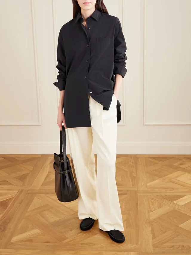 MARIA MCMANUS Organic cotton-sateen shirt in Black, photo 2 of 2 from NET-A-PORTER (Canada)