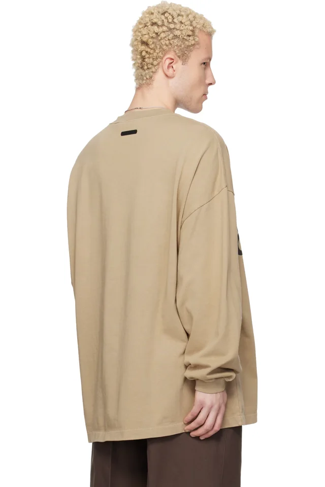 Fear of God ESSENTIALS Beige Training 90s Long Sleeve T-shirt, photo 3 of 4 from SSENSE