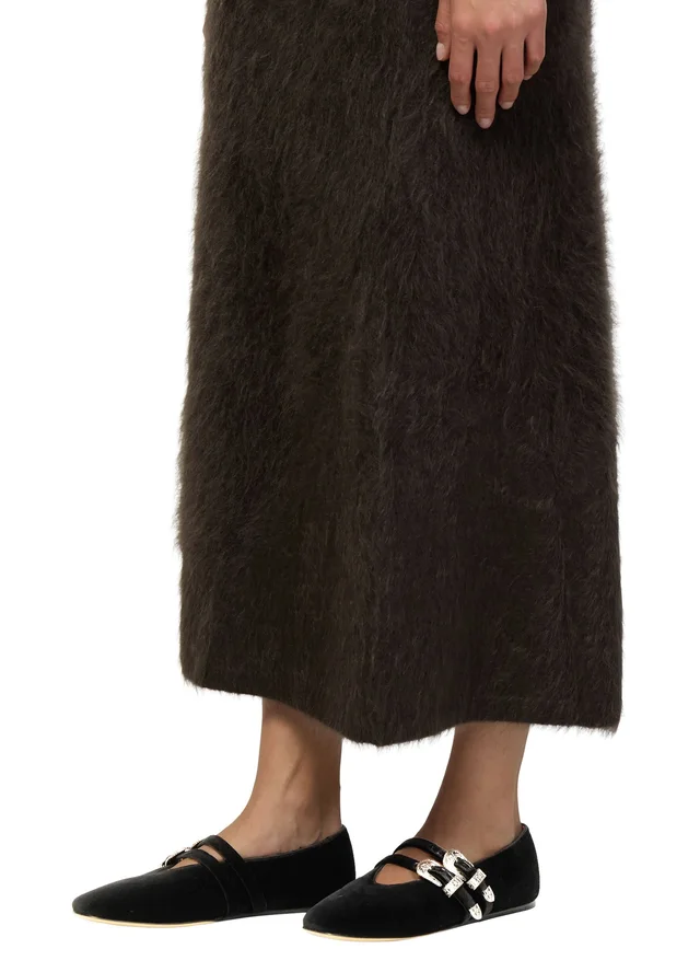 LE MONDE BERYL Claudia ballet flats in Black 100% cotton velvet, photo 2 of 8 from 24S (US)
