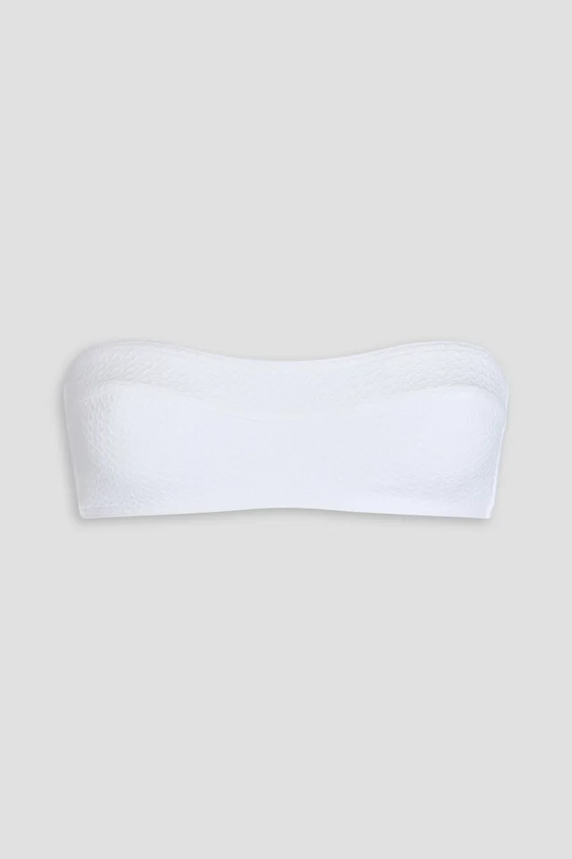 Melissa Odabash Tenerife Stretch-Seersucker Bandeau Bikini Top from THE OUTNET, photo 1 of 1