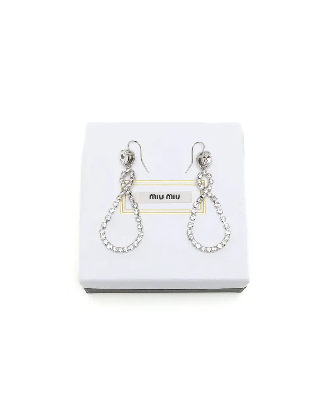 Miu Miu Rhinestone Dangling Earrings from A Retro Tale, photo 2 of 4