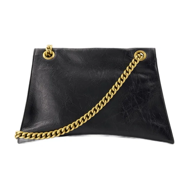 Balenciaga Crush Chain Shoulder Bag — Black Calfskin in Black Calfskin from HEWI