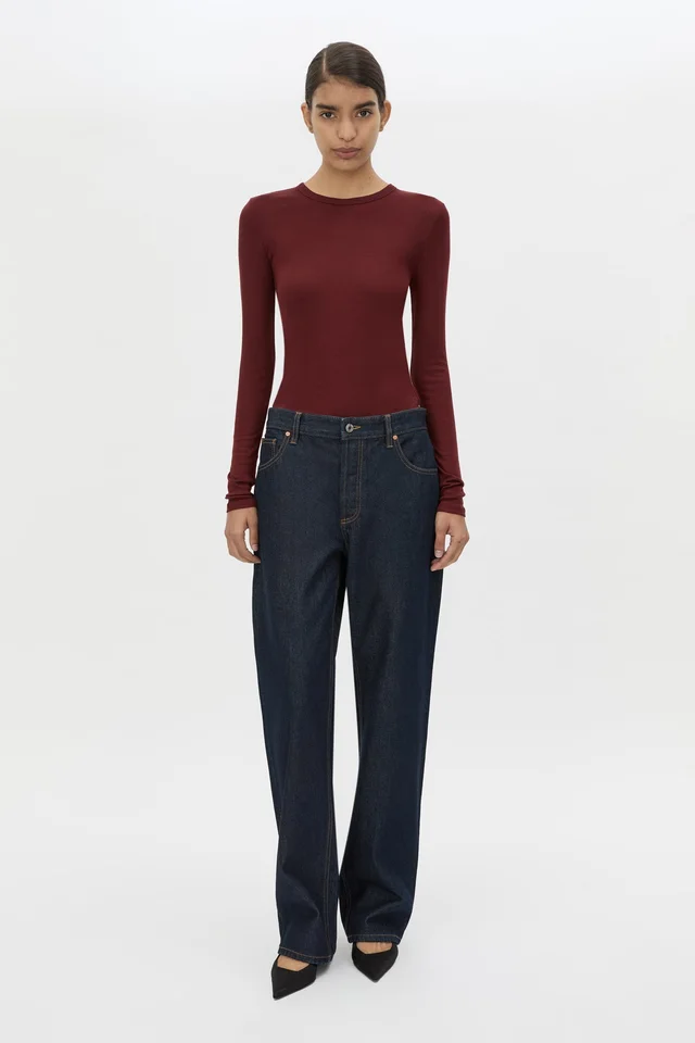 C&M CAMILLA AND MARC SALE Barre Long Sleeve Top in Red from Camilla and Marc, photo 1 of 1