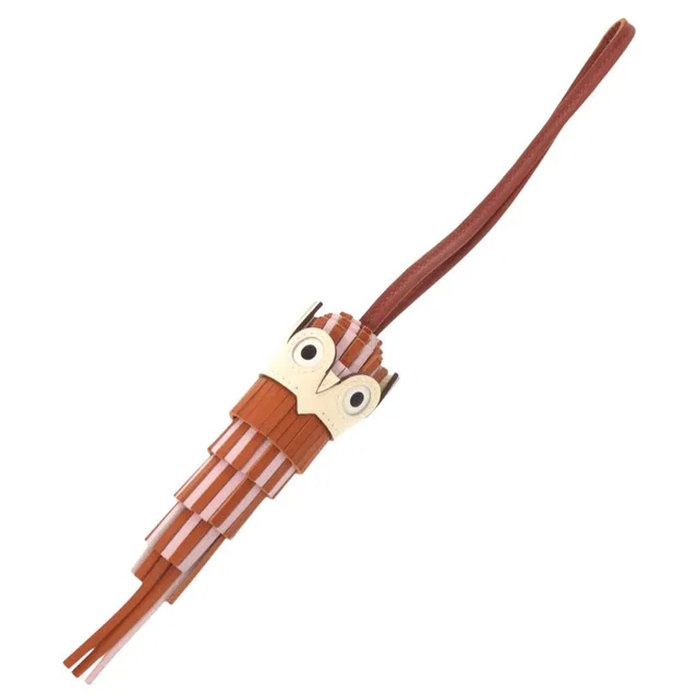 Hermès Chouette Owl Pandoepi Smovepere Sienne Nata Blanc Agneau Milo Veau Epsom in White Epsom leather from The Reluxe