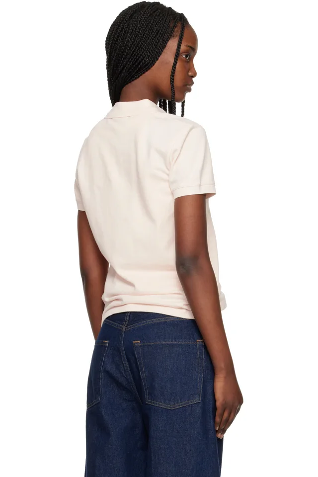 Maison Kitsuné Pink Baby Fox Regular Polo, photo 3 of 4 from SSENSE