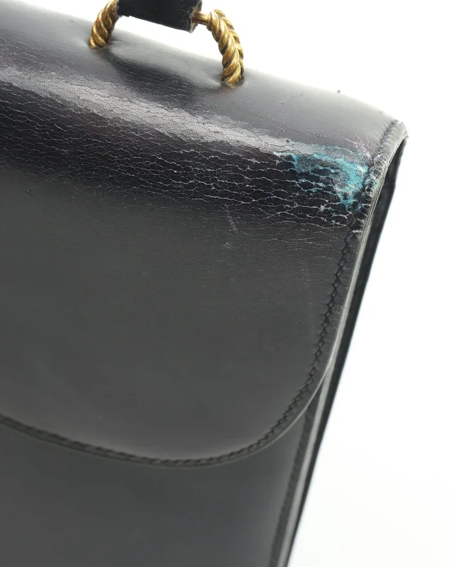 Hermès Box Sac Vasco Top Handle Bag in Box leather from A Retro Tale, photo 7 of 15
