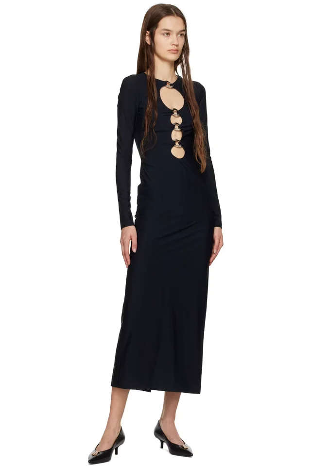Burberry Black Cutout Maxi Dress, photo 4 of 4 from SSENSE