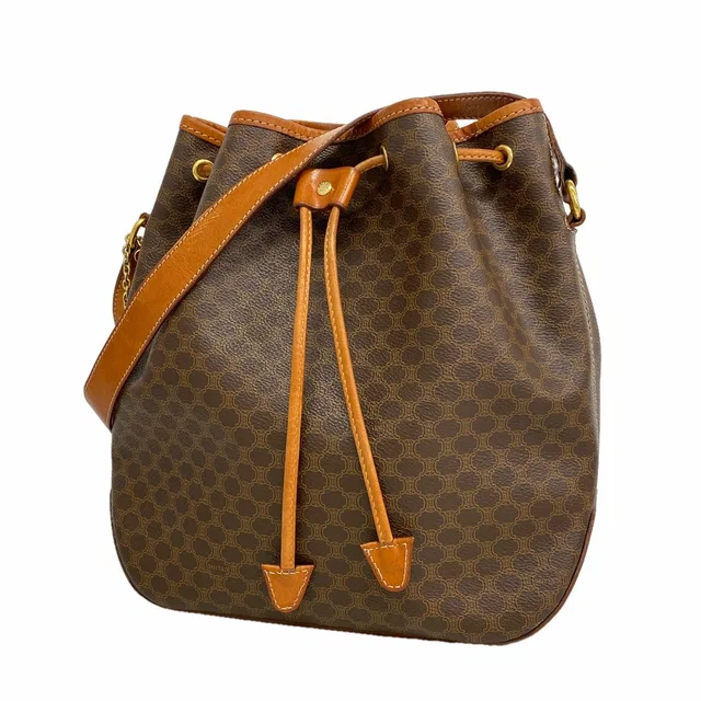 Celine Shoulder Bag Macadam Brown Gold in Brown from The Reluxe