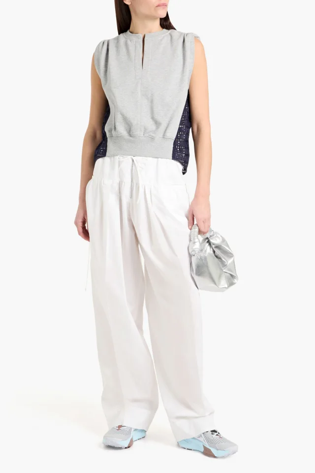 3.1 Phillip Lim Canvas-Trimmed Cotton-Blend Wide-Leg Pants, photo 2 of 4 from THE OUTNET