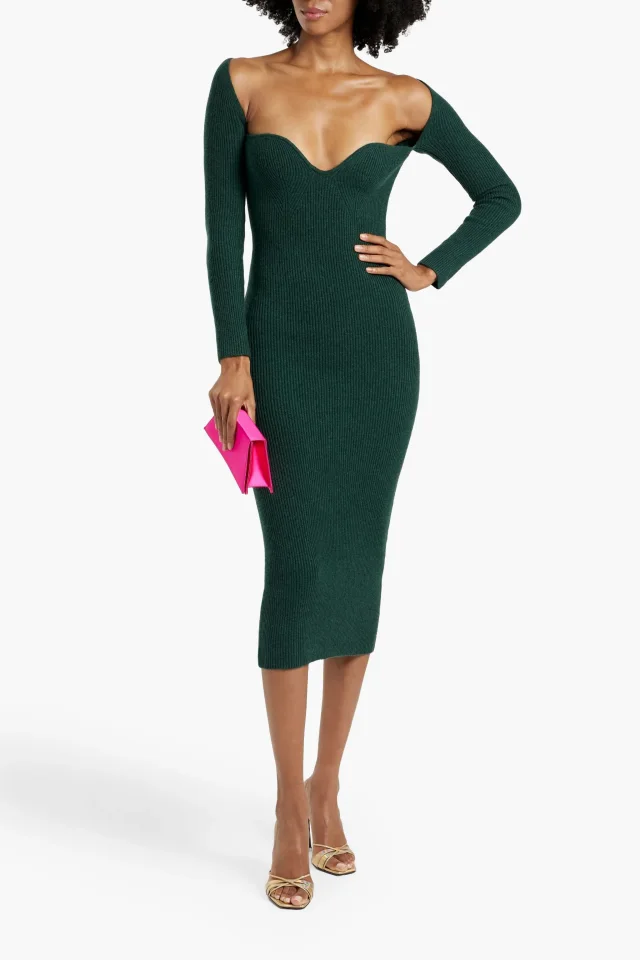Arch4 Coco Ribbed Cashmere Midi Dress, photo 2 of 5 from THE OUTNET