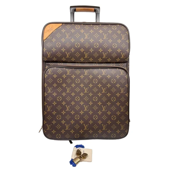 Louis Vuitton Pegase 55 Monogram Canvas Business Suitcase Travel Bag Brown from Dallas Designer Handbags