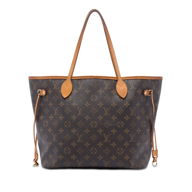 Brown Louis Vuitton Monogram Neverfull MM Tote Bag in Brown Coated canvas from Designer Revival