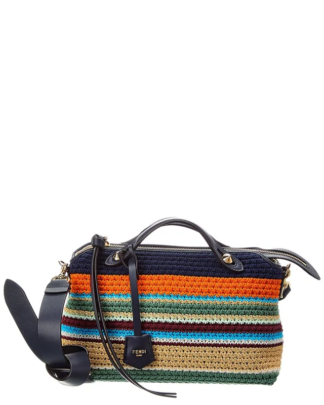FENDI By The Way Soft Medium Crochet & Leather Clutch, image 1 of 1 from Rue La La
