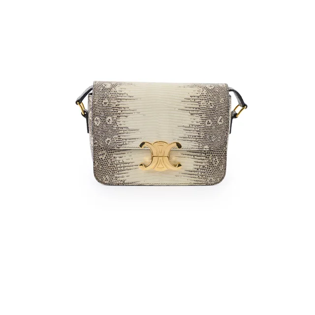 Celine Teen Triomphe Ombre Lizard in Lizard from The Purse Affair