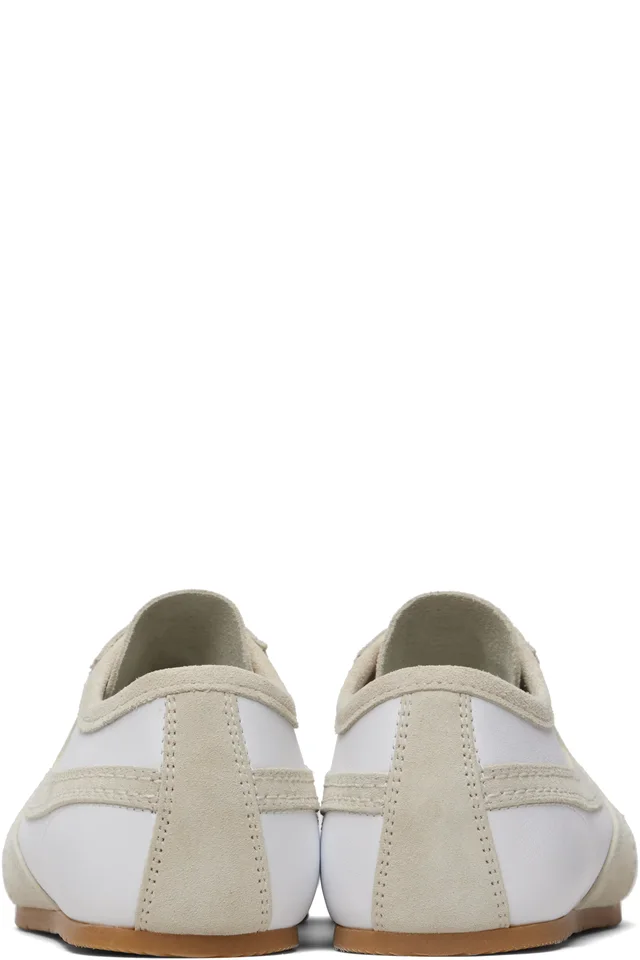 Dries Van Noten White & Gray Suede Sneakers, photo 2 of 5 from SSENSE